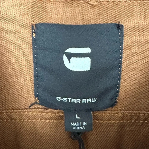 G-STAR RAW Type C Straight Long Button Down Shirt in Cubano Brown, Size L - Picture 6 of 15